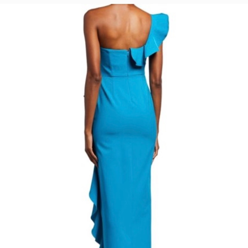 Aidan Mattox One-Shoulder Cascading Column Ruffle… - image 2